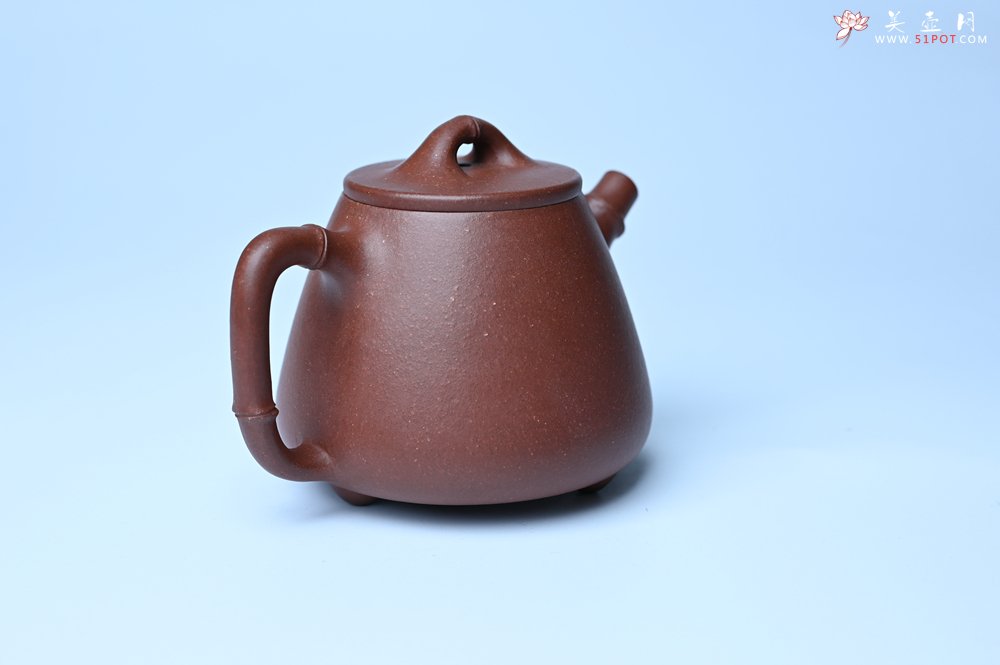 紫砂壶图片：美壶特惠 优质紫泥竹叶高石瓢壶 茶人醉爱 - 宜兴紫砂壶网