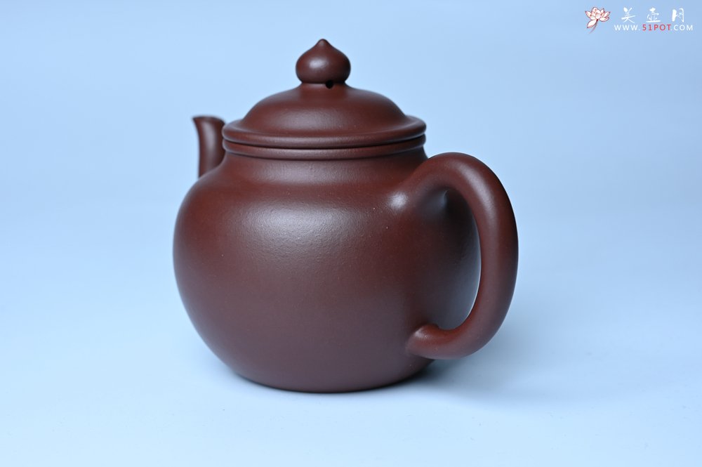 紫砂壶图片：油润黄龙山4号深井红皮龙 全手工高宫灯壶 东西灰常赞 - 宜兴紫砂壶网