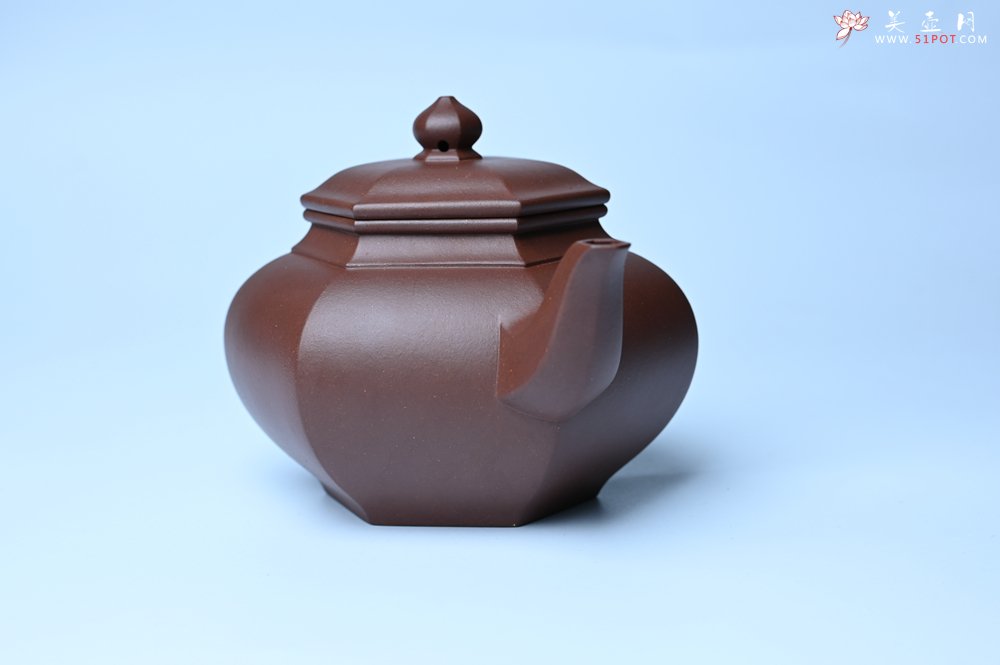 紫砂壶图片：实力派张海艳全手工六方笑樱壶 做工灰常精致 气韵流畅 - 宜兴紫砂壶网