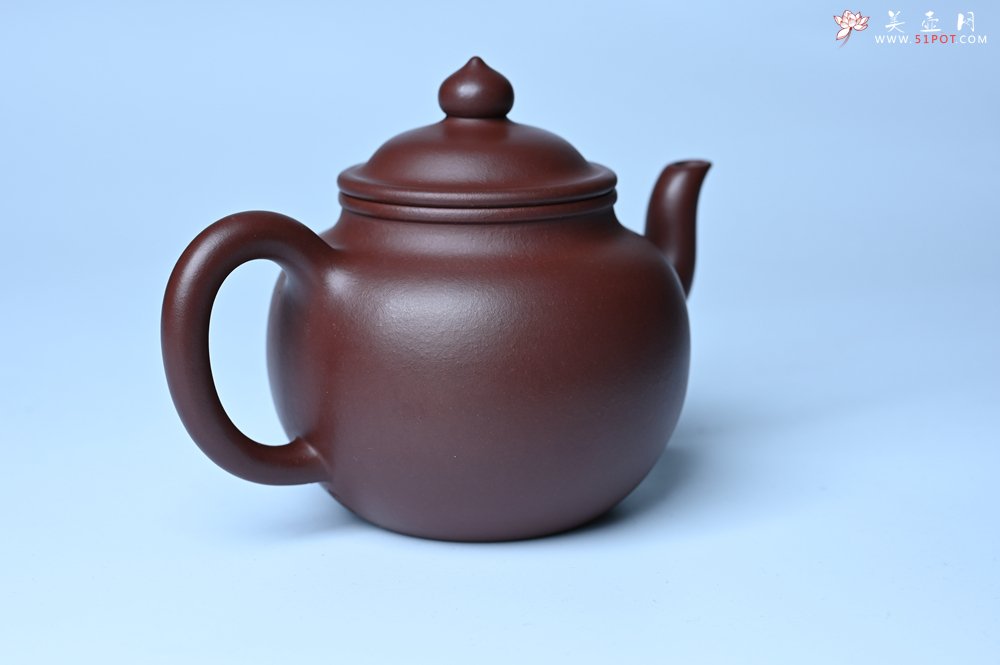紫砂壶图片：油润黄龙山4号深井红皮龙 全手工高宫灯壶 东西灰常赞 - 宜兴紫砂壶网