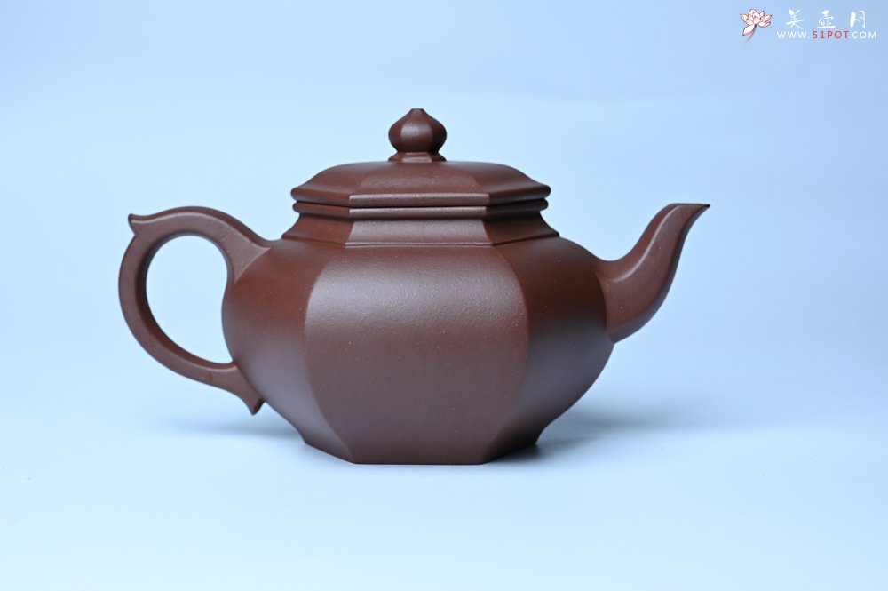 紫砂壶图片：实力派张海艳全手工六方笑樱壶 做工灰常精致 气韵流畅 - 宜兴紫砂壶网