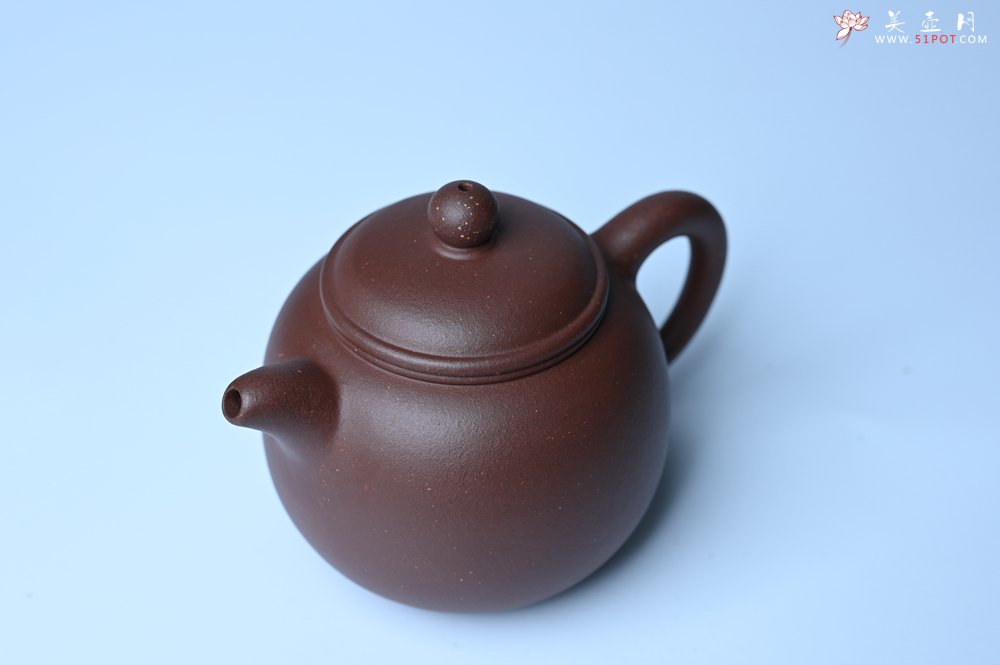 紫砂壶图片：毛国强入室弟子黄云初 特好老紫泥匏尊壶 名家何水法书法“坐忘” 刘世涛伯陶刻 - 宜兴紫砂壶网