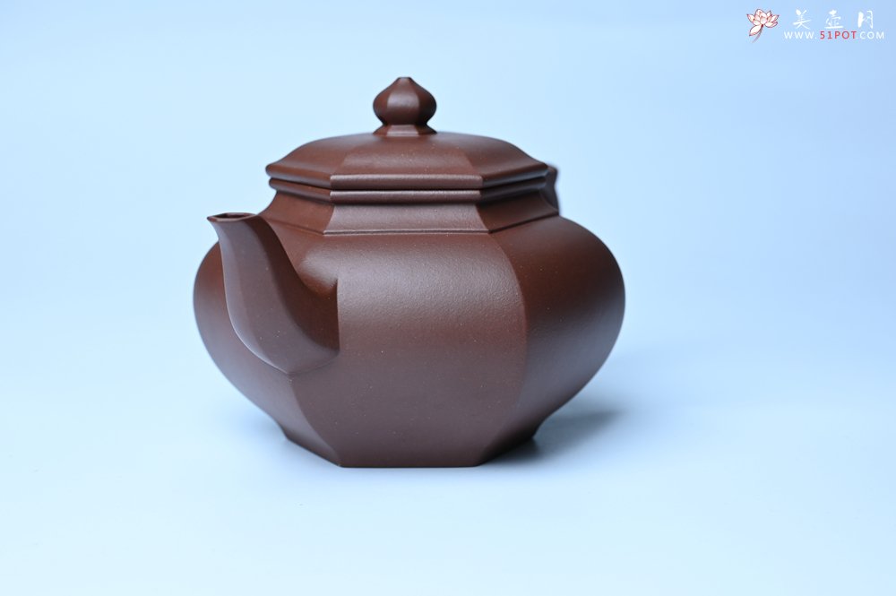 紫砂壶图片：实力派张海艳全手工六方笑樱壶 做工灰常精致 气韵流畅 - 宜兴紫砂壶网