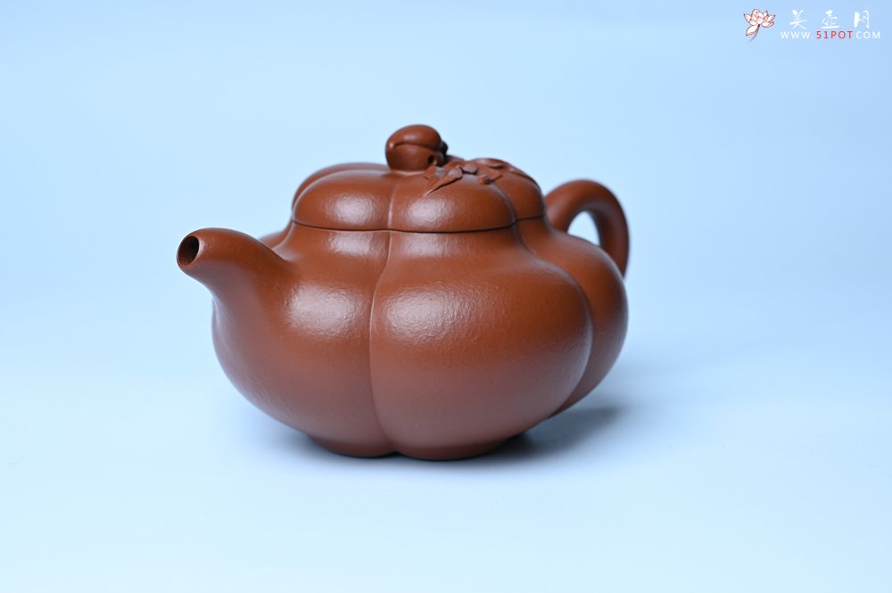 紫砂壶图片：美壶特惠 精品大红袍朱泥上合桃 茶人醉爱 - 宜兴紫砂壶网