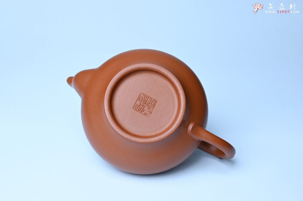 紫砂壶图片：潜力股周小培全手工演绎朱泥笑樱壶 中品难度大 - 宜兴紫砂壶网