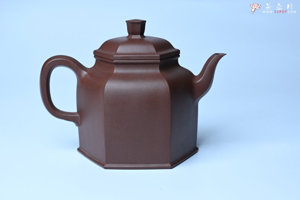 紫砂壶图片：美壶特惠 精致全手工六方金钟 泥料超好 - 宜兴紫砂壶网