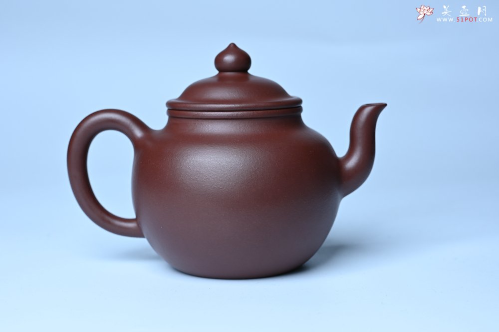 紫砂壶图片：油润黄龙山4号深井红皮龙 全手工高宫灯壶 东西灰常赞 - 宜兴紫砂壶网