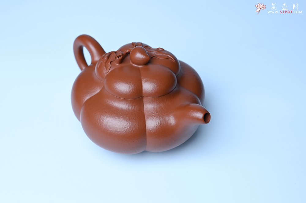 紫砂壶图片：美壶特惠 精品大红袍朱泥上合桃 茶人醉爱 - 宜兴紫砂壶网