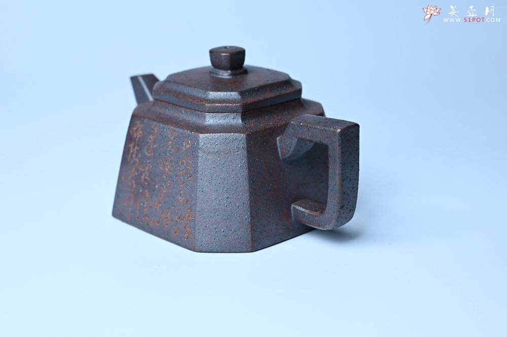 紫砂壶图片：美壶特惠 柴烧八方紫砂壶 茶人醉爱 - 宜兴紫砂壶网