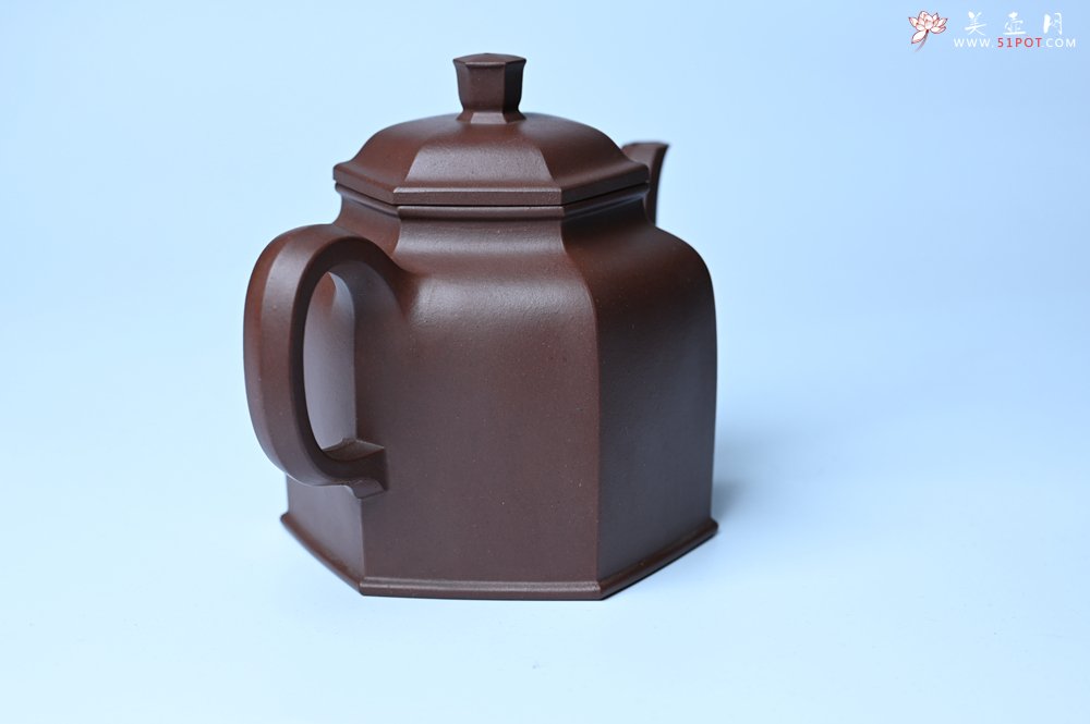 紫砂壶图片：美壶特惠 精致全手工六方金钟 泥料超好 - 宜兴紫砂壶网