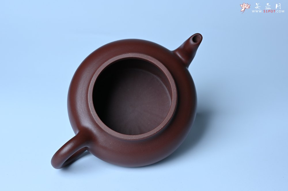 紫砂壶图片：油润黄龙山4号深井红皮龙 全手工摹顾景舟高虚扁 做工特好 - 宜兴紫砂壶网