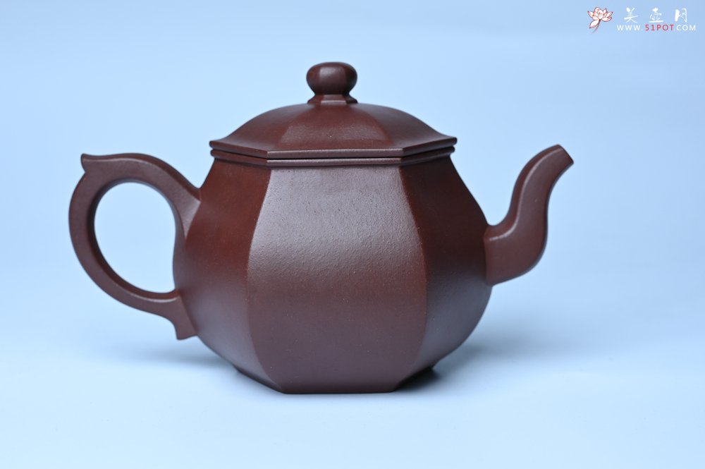 紫砂壶图片：全手工六方高韵 韵味悠长 - 宜兴紫砂壶网