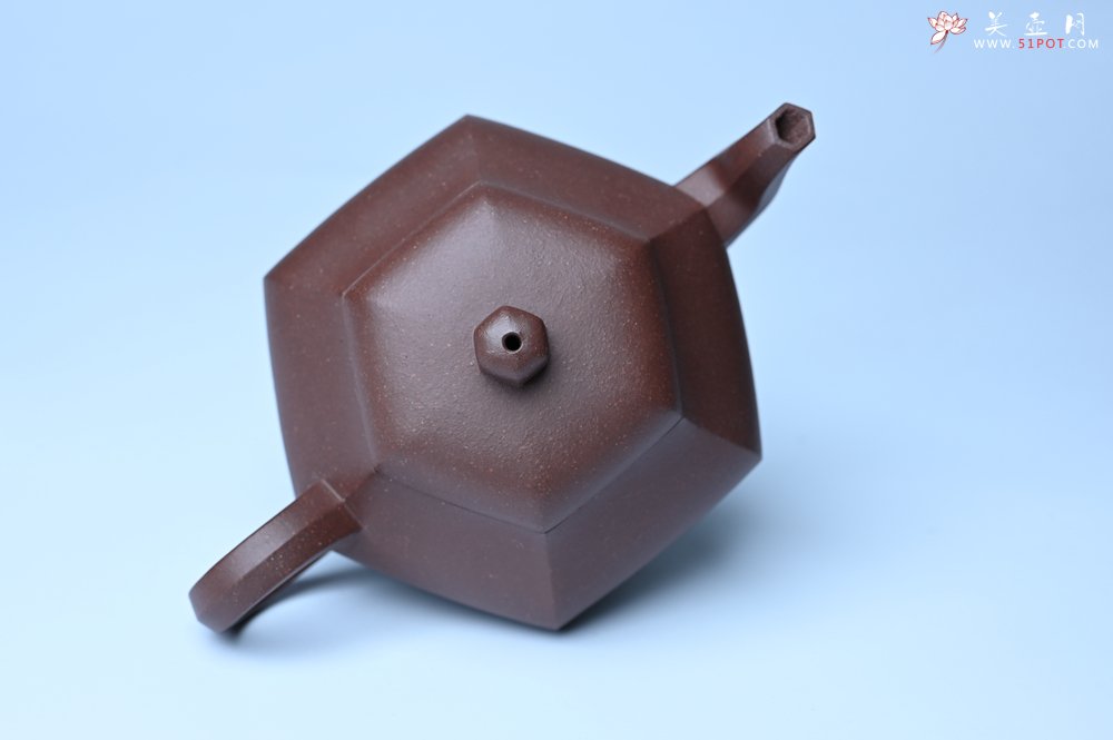 紫砂壶图片：美壶特惠 朱老师全手工六方君德壶 茶人醉爱 - 宜兴紫砂壶网