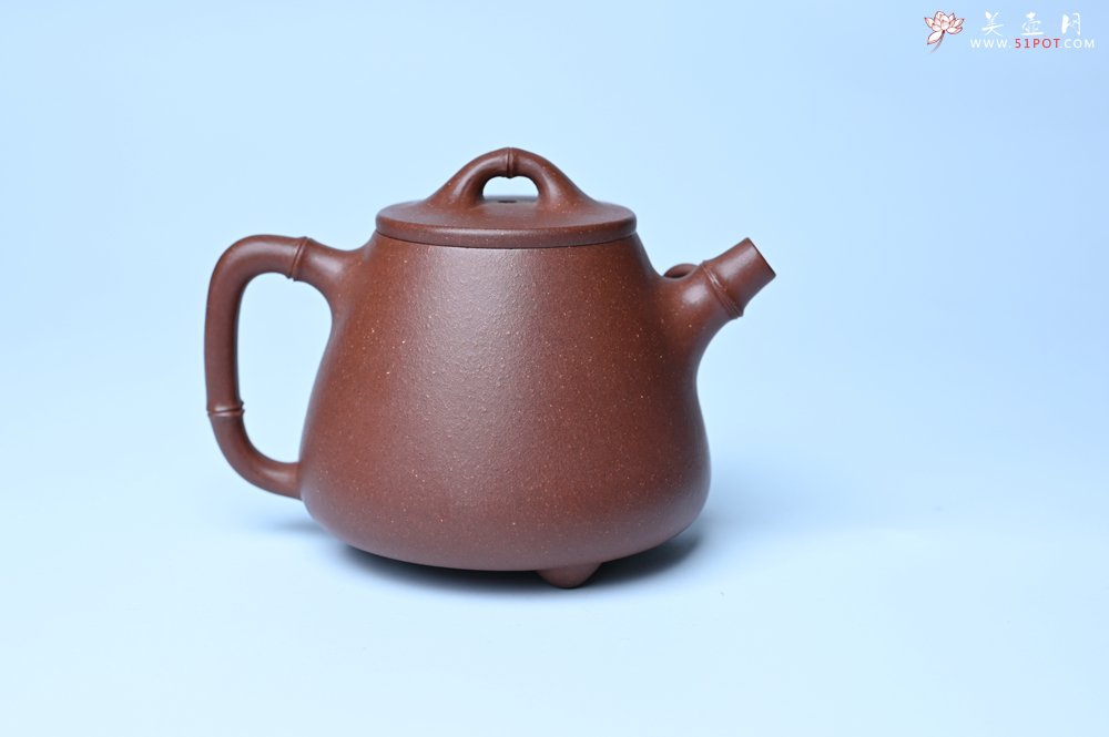 紫砂壶图片：美壶特惠 优质紫泥竹叶高石瓢壶 茶人醉爱 - 宜兴紫砂壶网