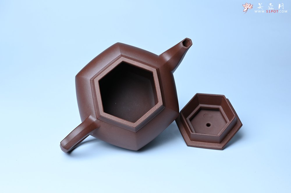 紫砂壶图片：实力派张海艳全手工六方笑樱壶 做工灰常精致 气韵流畅 - 宜兴紫砂壶网