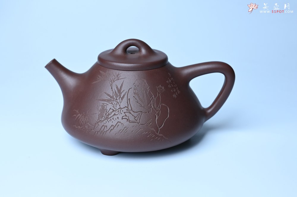 紫砂壶图片：潜力股周小培 特好全手工底槽清子冶石瓢 助工装饰品茶玩壶图 特文气 - 宜兴紫砂壶网