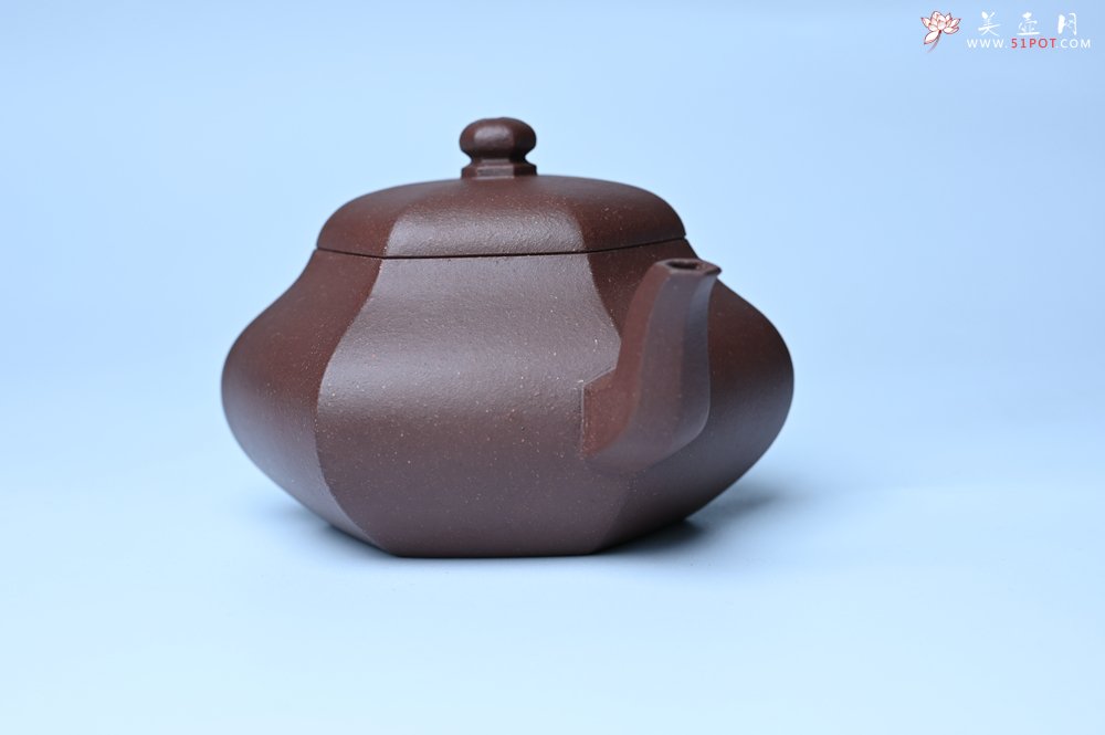紫砂壶图片：美壶特惠 朱老师全手工六方君德壶 茶人醉爱 - 宜兴紫砂壶网