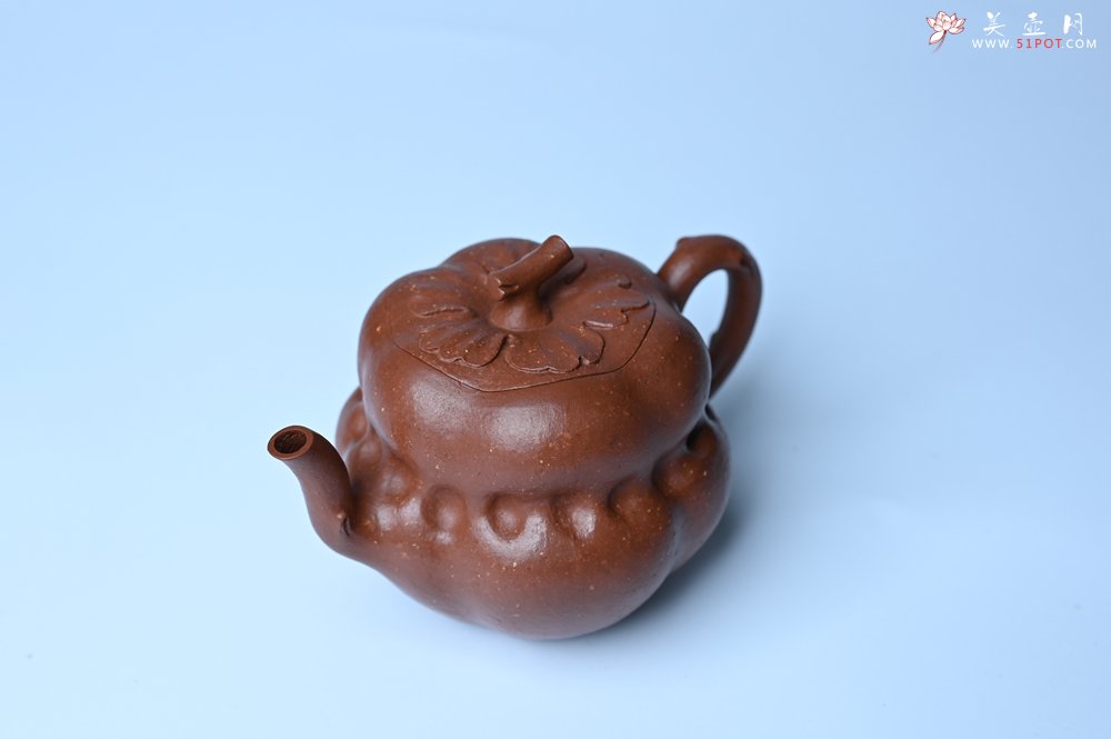 紫砂壶图片：美壶特惠 特好降坡泥 柿柿如意紫砂壶 肌理丰富生动 - 宜兴紫砂壶网