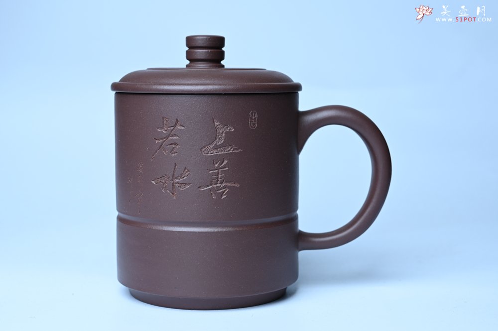 紫砂壶图片：优质紫泥 上善若水杯 美杯特惠 - 宜兴紫砂壶网