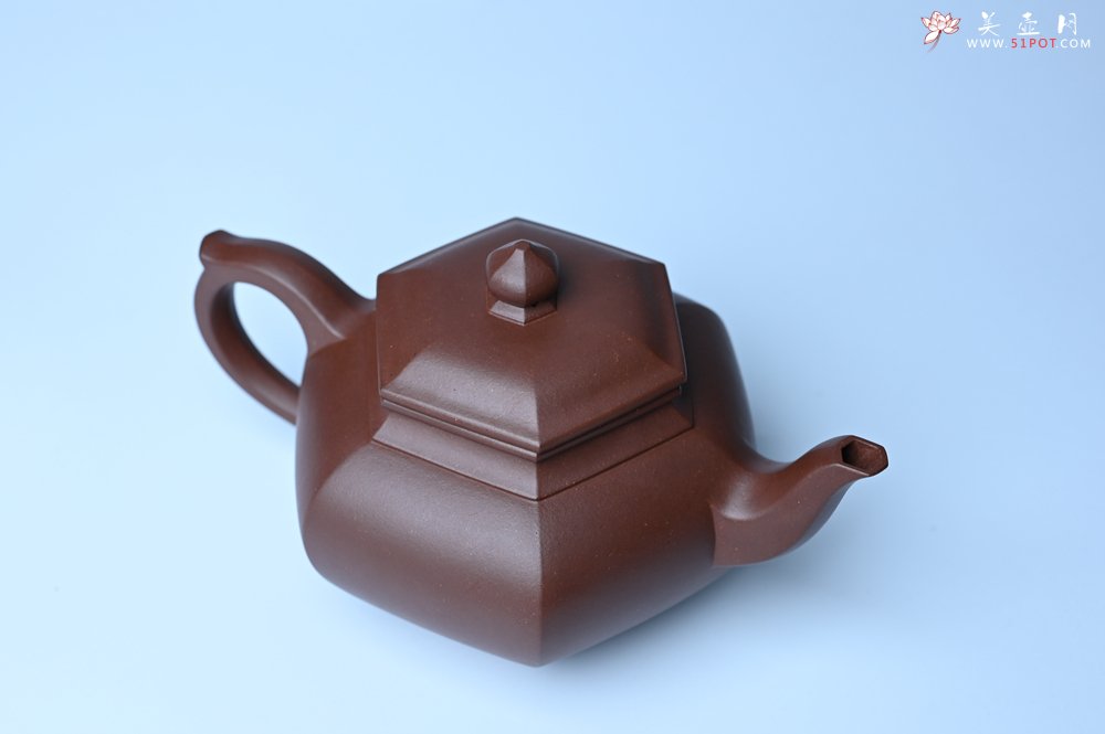 紫砂壶图片：实力派张海艳全手工六方笑樱壶 做工灰常精致 气韵流畅 - 宜兴紫砂壶网