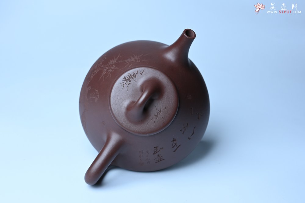 紫砂壶图片：潜力股周小培 特好全手工底槽清子冶石瓢 助工装饰 一片冰心在玉壶 特文气 - 宜兴紫砂壶网
