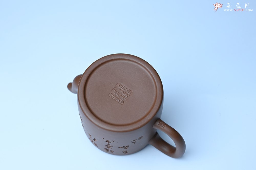 紫砂壶图片：美壶特惠 潜力股王静然 优质紫泥双圈壶 兴来每独往 胜事空自知 装饰文雅 - 宜兴紫砂壶网