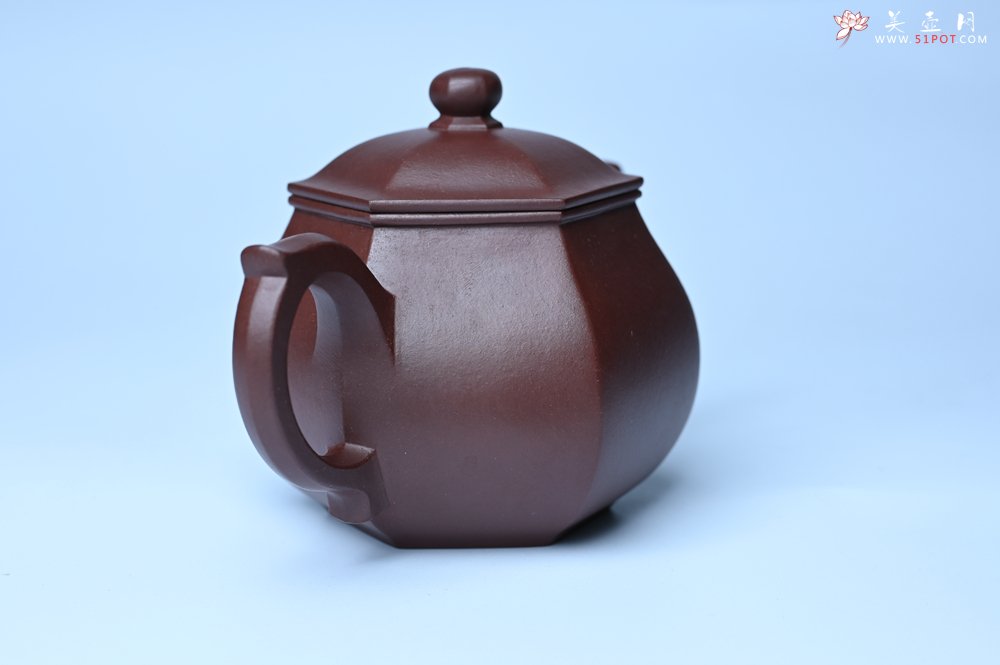 紫砂壶图片：全手工六方高韵 韵味悠长 - 宜兴紫砂壶网
