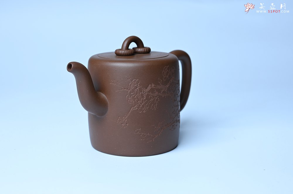 紫砂壶图片：美壶特惠 潜力股王静然 优质紫泥双圈壶 春风大雅能容物 装饰文雅 - 宜兴紫砂壶网