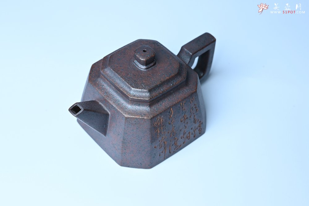 紫砂壶图片：美壶特惠 柴烧八方紫砂壶 茶人醉爱 - 宜兴紫砂壶网