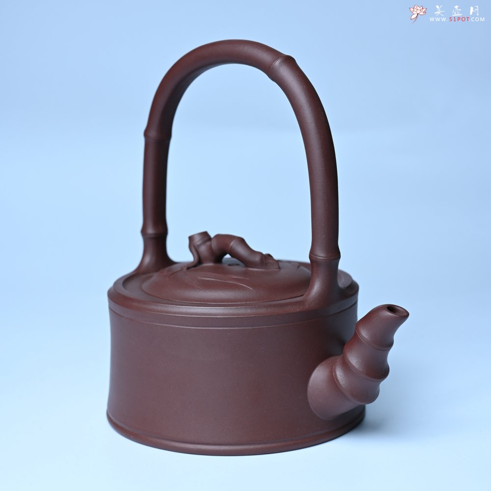 紫砂壶图片：美壶特惠紫砂壶手工手制紫泥竹段提梁壶 茶壶 茶具 单壶 - 宜兴紫砂壶网