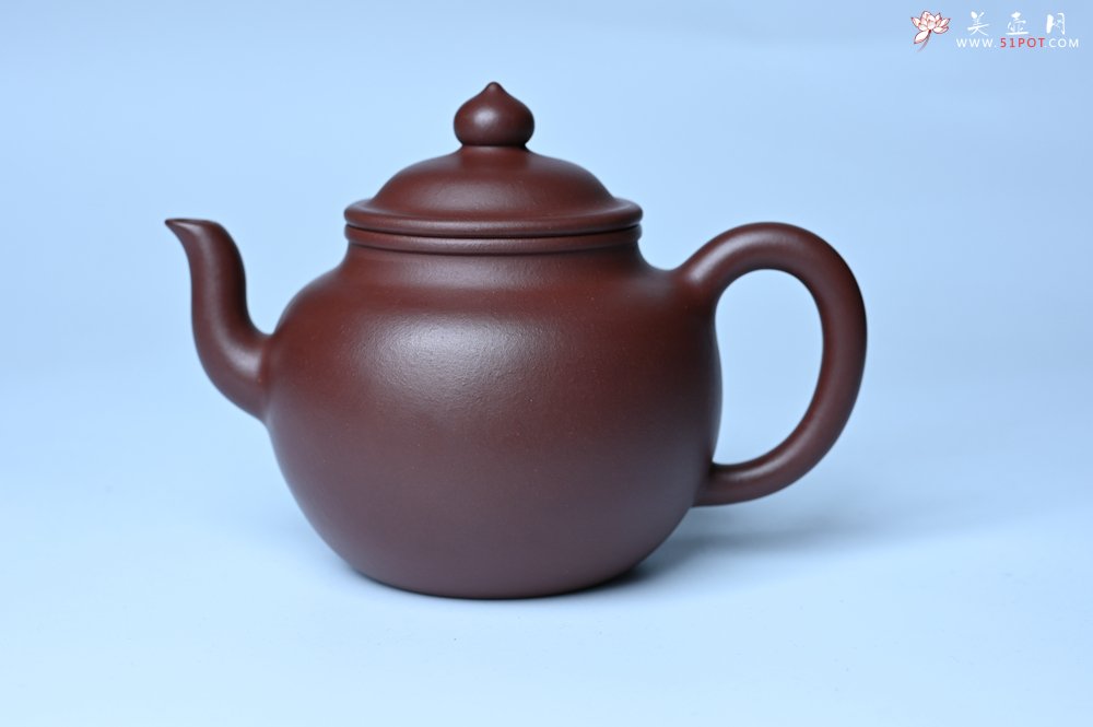 紫砂壶图片：油润黄龙山4号深井红皮龙 全手工高宫灯壶 东西灰常赞 - 宜兴紫砂壶网