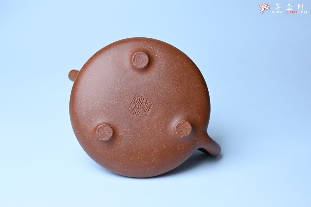 紫砂壶图片：潜力股周小培全手工降坡泥子冶石瓢 范小君徒杨志超装饰古钱币 饮之延年 特文气 - 宜兴紫砂壶网