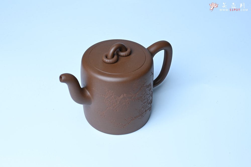 紫砂壶图片：美壶特惠 潜力股王静然 优质紫泥双圈壶 春风大雅能容物 装饰文雅 - 宜兴紫砂壶网