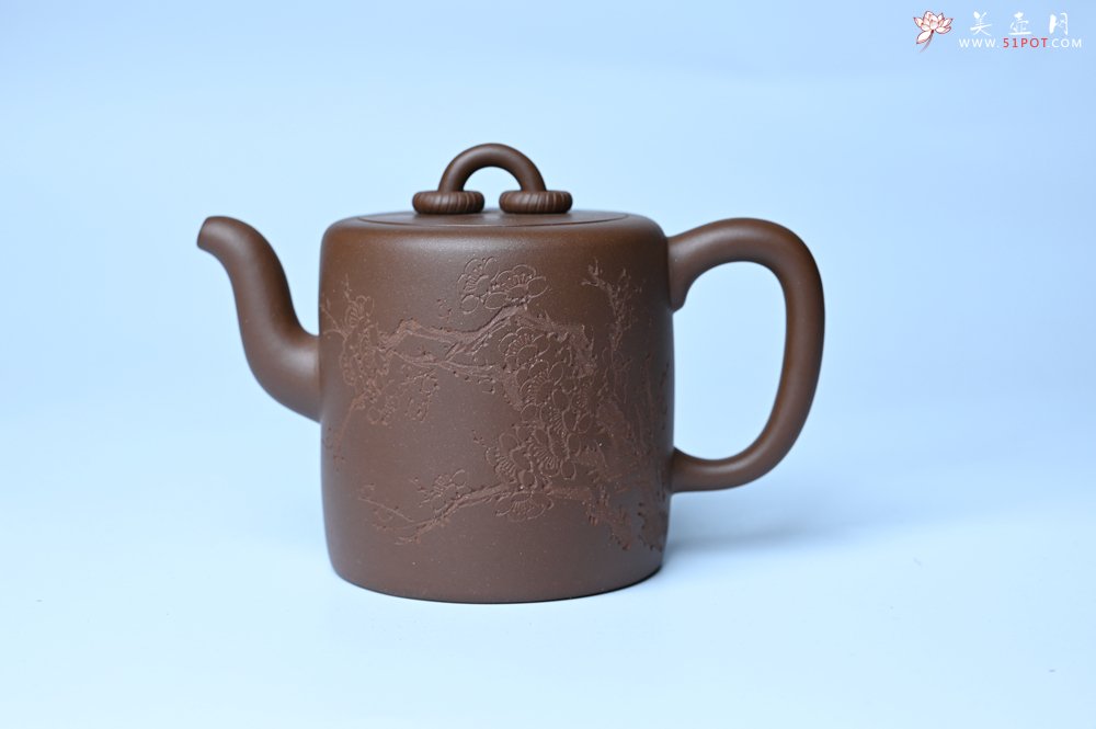 紫砂壶图片：美壶特惠 潜力股王静然 优质紫泥双圈壶 春风大雅能容物 装饰文雅 - 宜兴紫砂壶网
