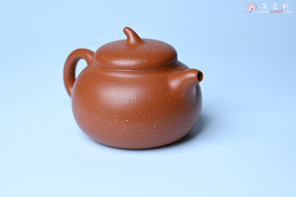 紫砂壶图片：美壶特惠 特好红泥桂花砂茄段壶 茶人醉爱 - 宜兴紫砂壶网