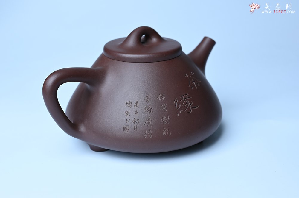 紫砂壶图片：潜力股周小培 特好全手工底槽清子冶石瓢 助工装饰品茶玩壶图 特文气 - 宜兴紫砂壶网