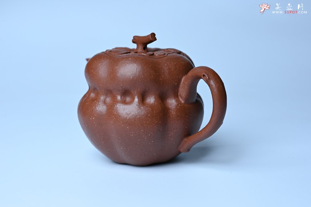 紫砂壶图片：美壶特惠 特好降坡泥 柿柿如意紫砂壶 肌理丰富生动 - 宜兴紫砂壶网