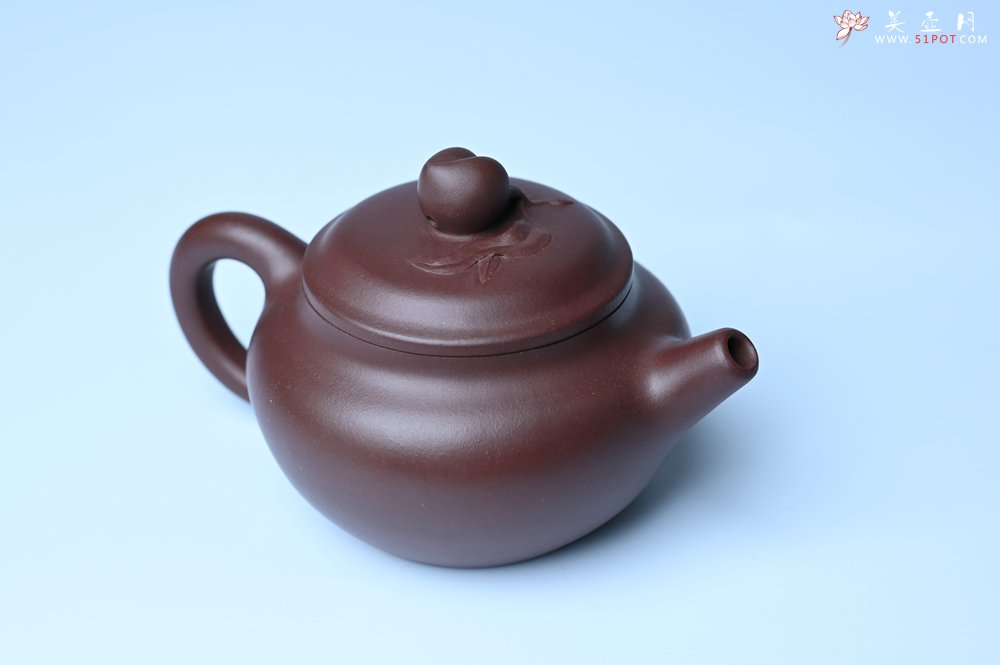 紫砂壶图片：特好老紫泥全手工寿桃壶 茶人醉爱 - 宜兴紫砂壶网