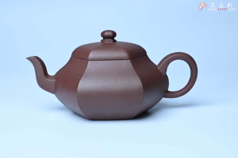 紫砂壶图片：美壶特惠 朱老师全手工六方君德壶 茶人醉爱 - 宜兴紫砂壶网
