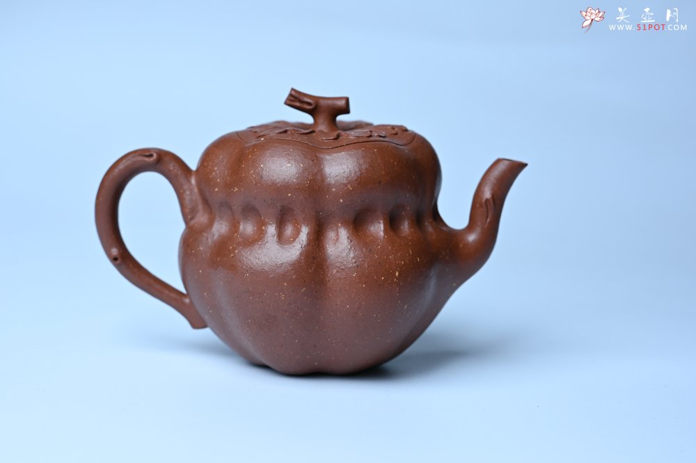 紫砂壶图片：美壶特惠 特好降坡泥 柿柿如意紫砂壶 肌理丰富生动 - 宜兴紫砂壶网