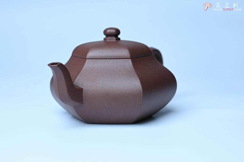 紫砂壶图片：美壶特惠 朱老师全手工六方君德壶 茶人醉爱 - 宜兴紫砂壶网