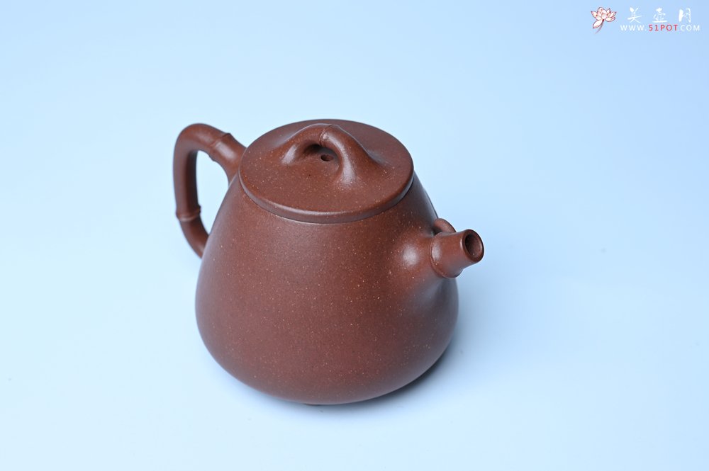 紫砂壶图片：美壶特惠 优质紫泥竹叶高石瓢壶 茶人醉爱 - 宜兴紫砂壶网