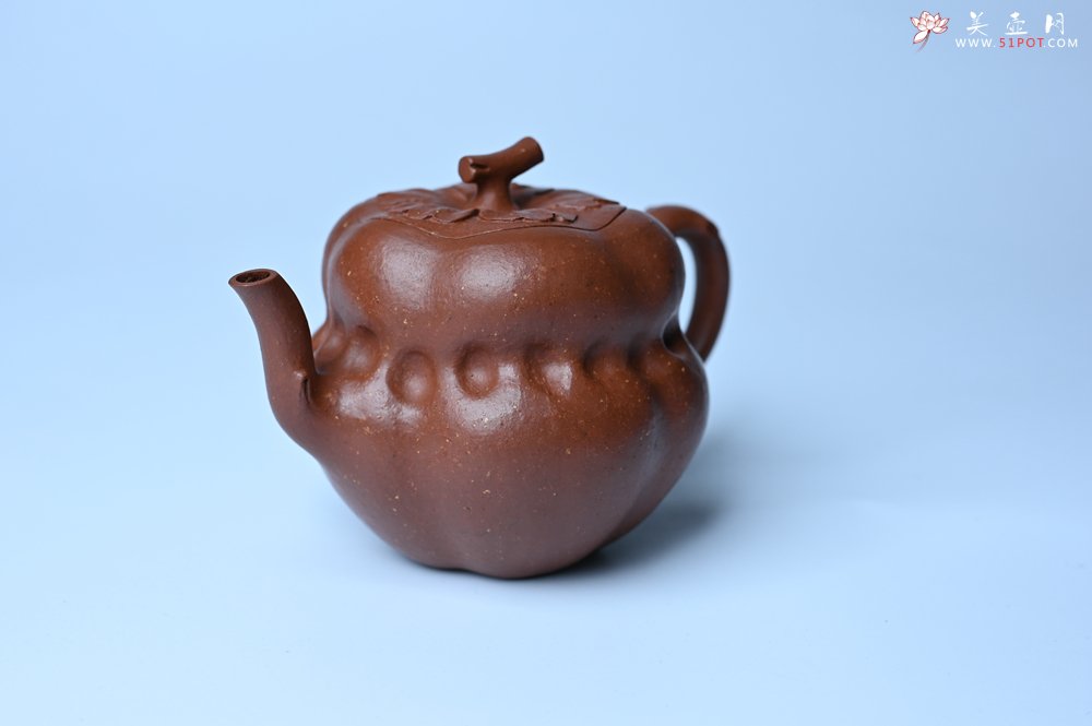 紫砂壶图片：美壶特惠 特好降坡泥 柿柿如意紫砂壶 肌理丰富生动 - 宜兴紫砂壶网
