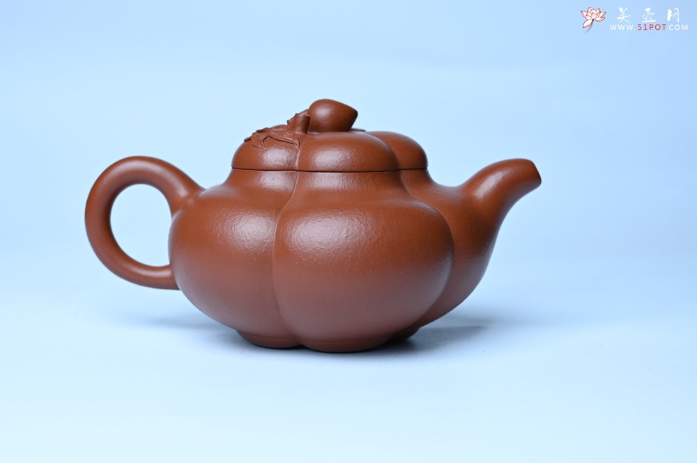 紫砂壶图片：美壶特惠 精品大红袍朱泥上合桃 茶人醉爱 - 宜兴紫砂壶网