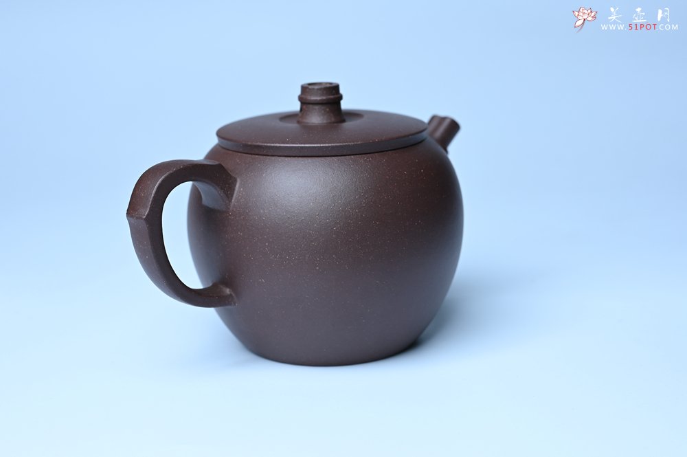 紫砂壶图片：美壶特惠 精致紫泥竹巨轮壶 茶人醉爱 - 宜兴紫砂壶网