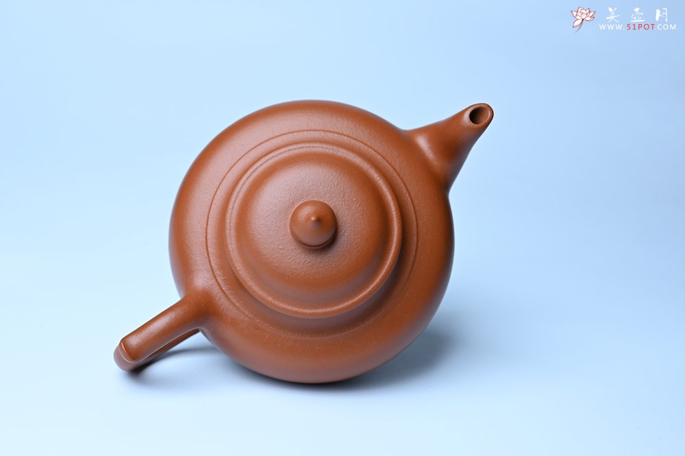 紫砂壶图片：潜力股周小培全手工演绎朱泥笑樱壶 中品难度大 - 宜兴紫砂壶网
