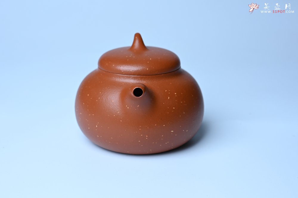 紫砂壶图片：美壶特惠 特好红泥桂花砂茄段壶 茶人醉爱 - 宜兴紫砂壶网