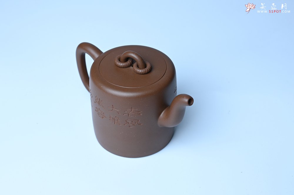 紫砂壶图片：美壶特惠 潜力股王静然 优质紫泥双圈壶 春风大雅能容物 装饰文雅 - 宜兴紫砂壶网