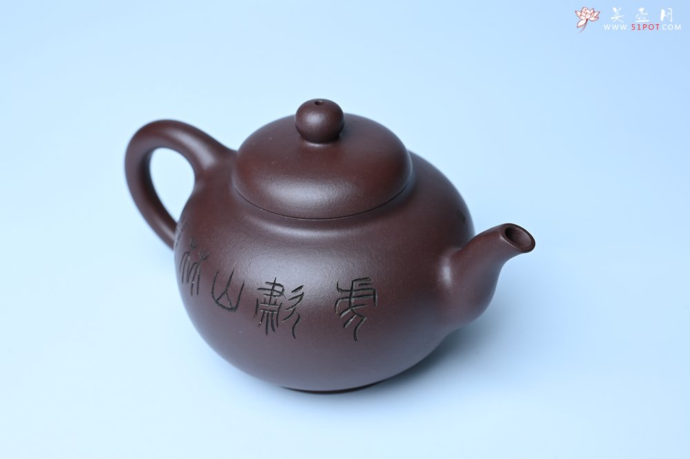 紫砂壶图片：油润黄龙山底槽青 全手工熹微壶 文气装饰 虎啸山林 期待与您结缘 - 宜兴紫砂壶网