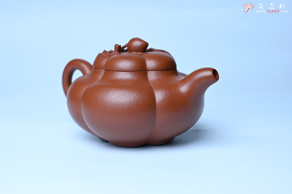 紫砂壶图片：美壶特惠 精品大红袍朱泥上合桃 茶人醉爱 - 宜兴紫砂壶网